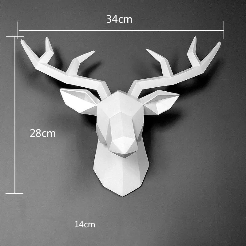 Globally Sourced Products Presents Modern 3D Deer Head Wall Sculpture