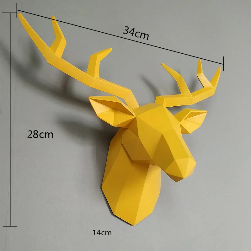 Globally Sourced Products Presents Modern 3D Deer Head Wall Sculpture